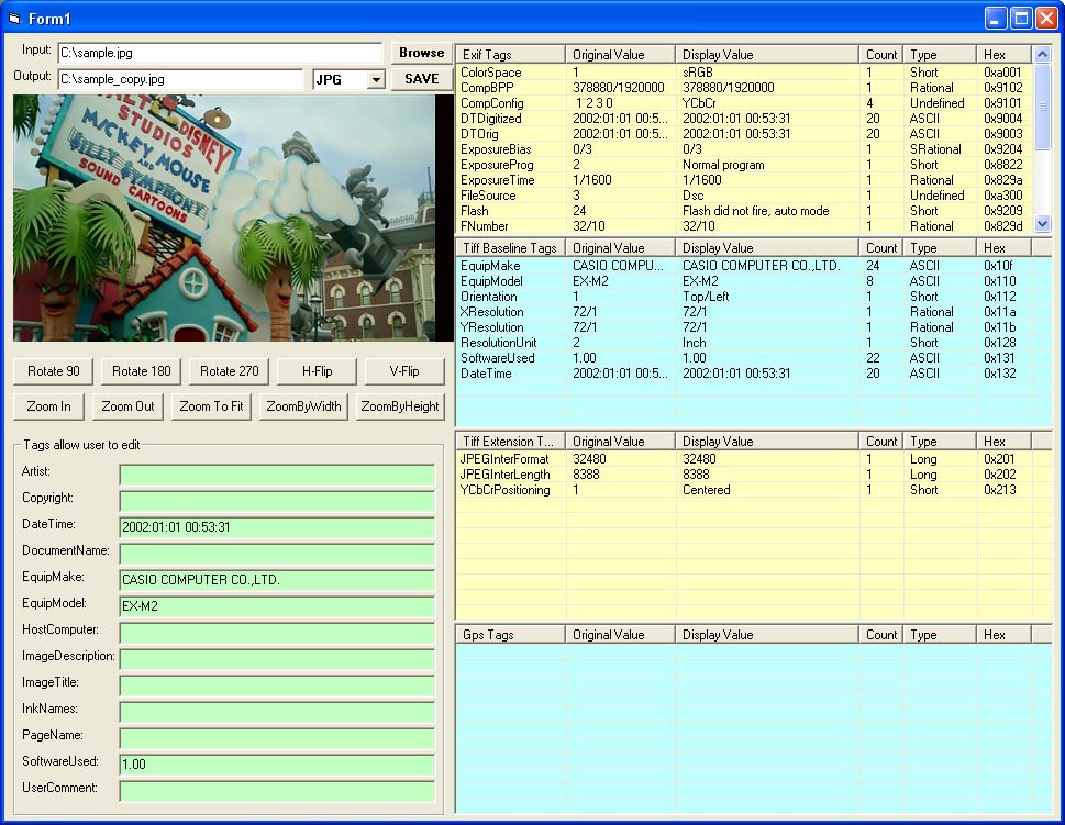 X360 Exif Tag Viewer ActiveX OCX (Site Wide)