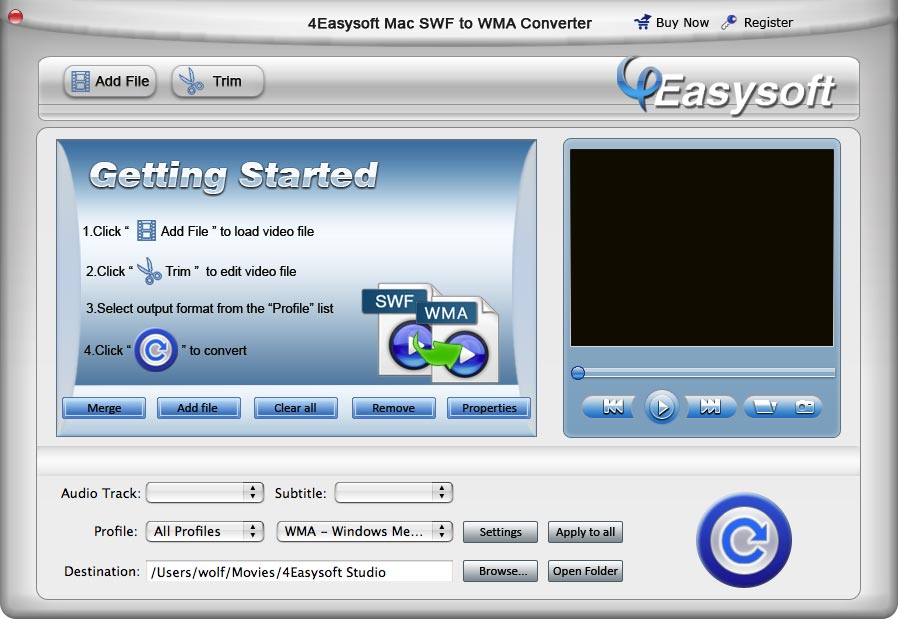 4Easysoft Mac SWF to WMA Converter