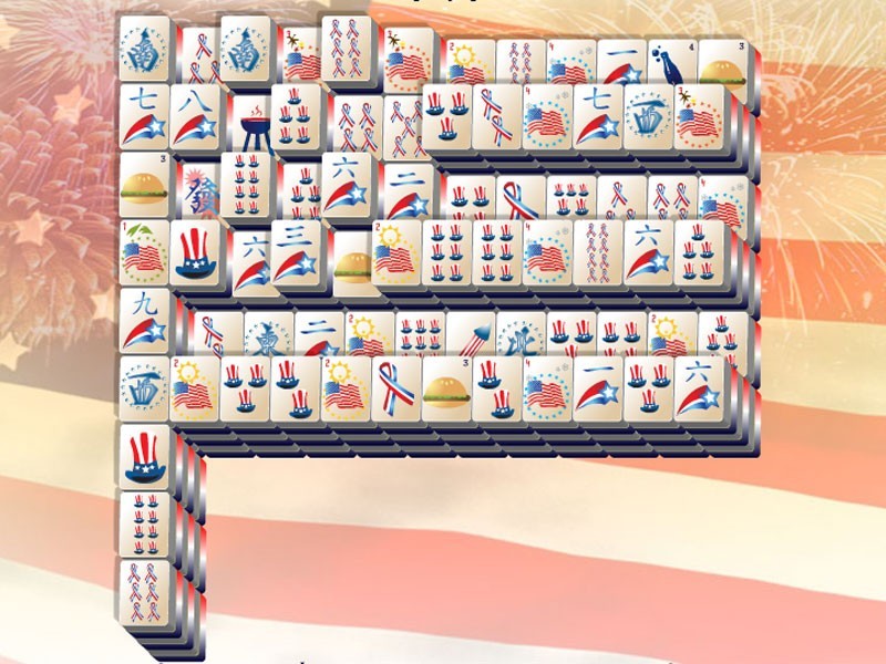 American Flag Mahjong