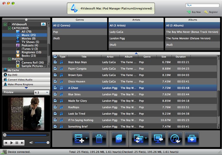 4Videosoft Mac iPod Manager Platinum