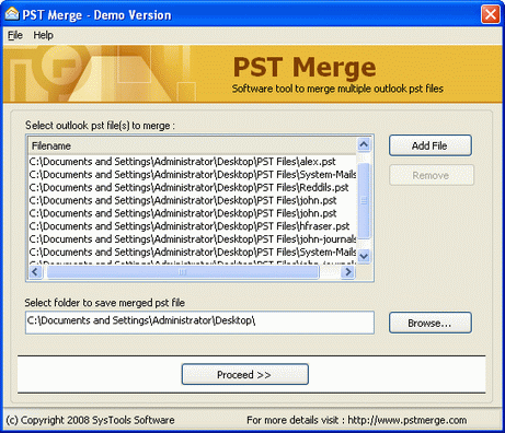 Merge PST File