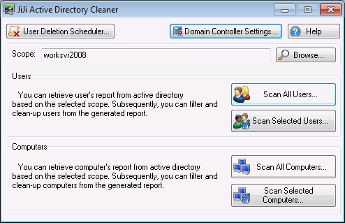 Active Directory Cleanup Tool