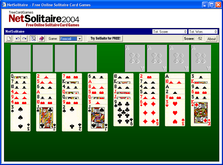 NetSolitaire 2003 - Free Online Solitaire Card Games