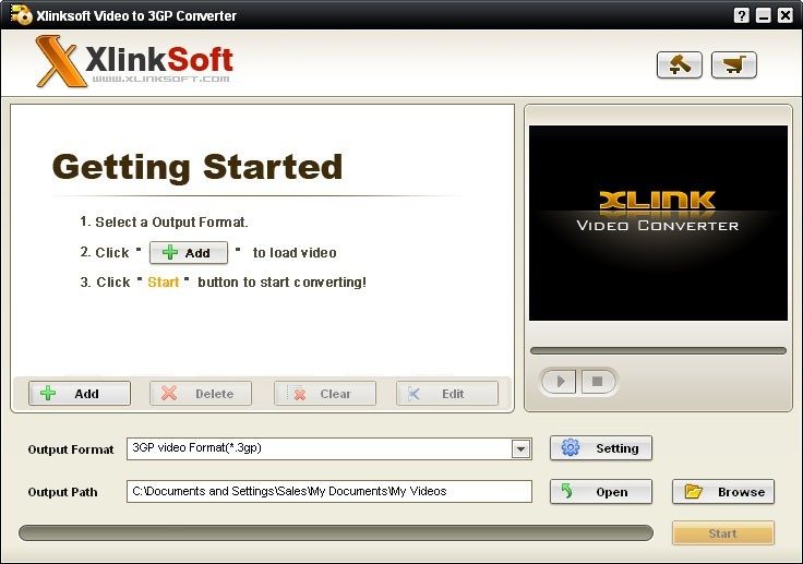Xlinksoft Video to 3GP Converter