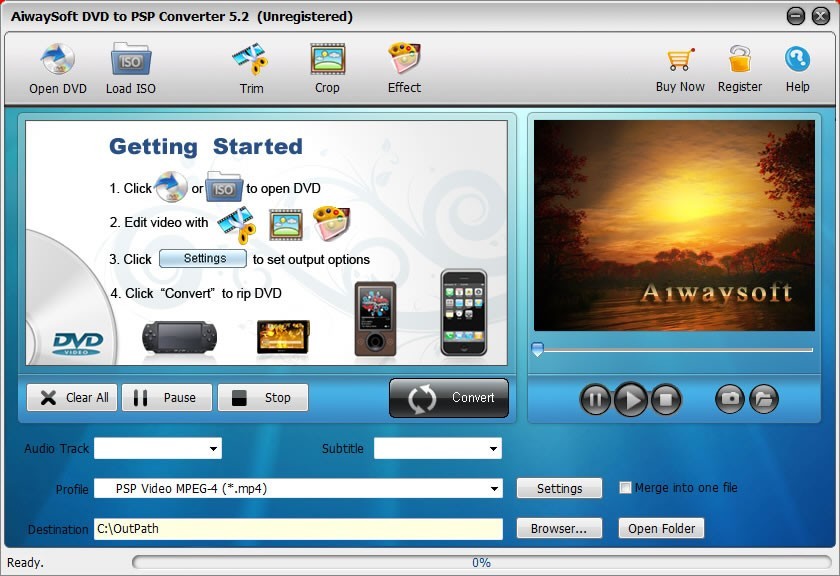 Aiwaysoft DVD to PSP Converter