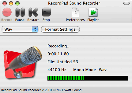 RecordPad Sound Recorder for Mac