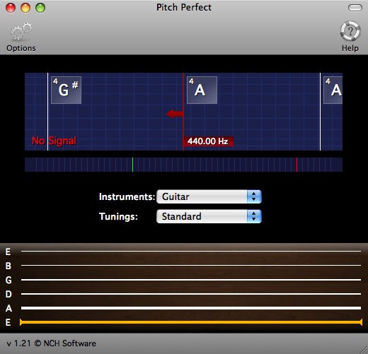 PitchPerfect Free Guitar Tuner for Mac