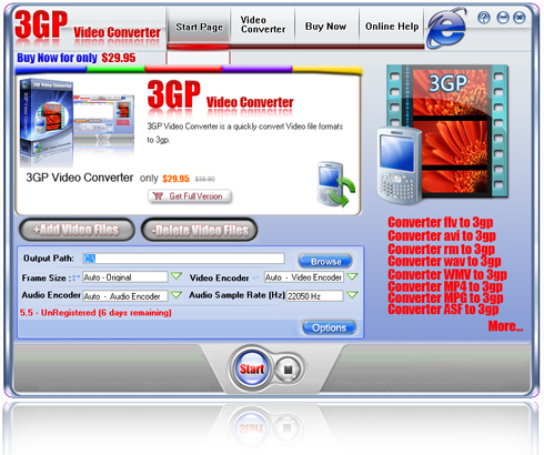 The 3GP video converter is a powerful 3GP converter which can convert 