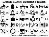 Large Black Business Icons