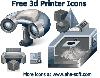 Free 3d Printer Icon Set