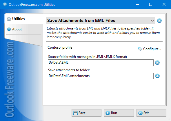 Save Attachments from EML Files