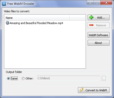 Free WebM Encoder