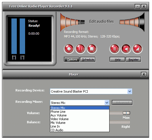 Free Online Radio Player Recorder
