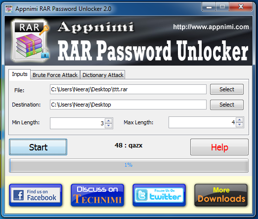 Appnimi Rar Password Unlocker