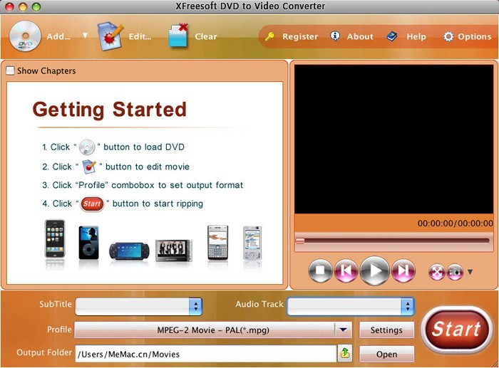 XFreesoft Mac DVD to Video Converter