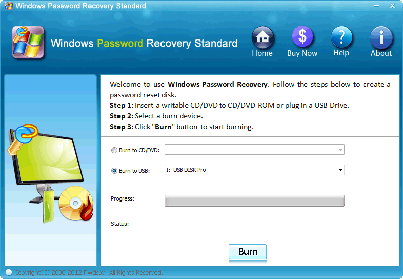 Pwdspysoft Windows Password Recovery Pro