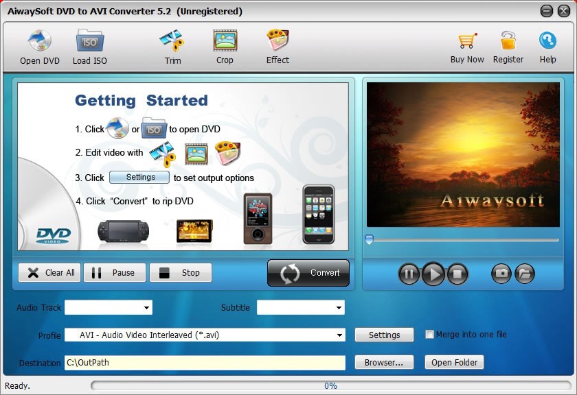 Aiwaysoft DVD to AVI Converter