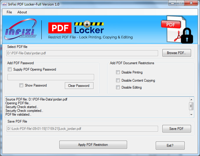 InFixi PDF Locker