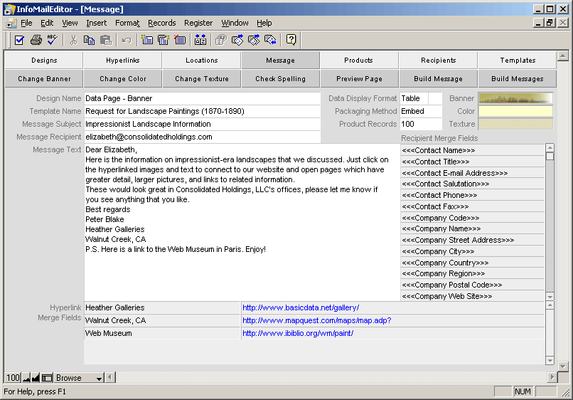 InfoMail Editor