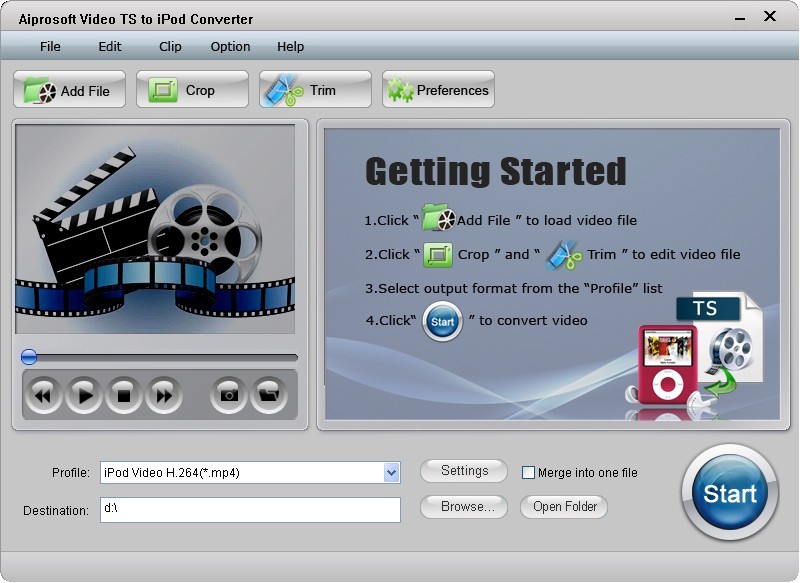 Aiprosoft Video TS to iPod Converter