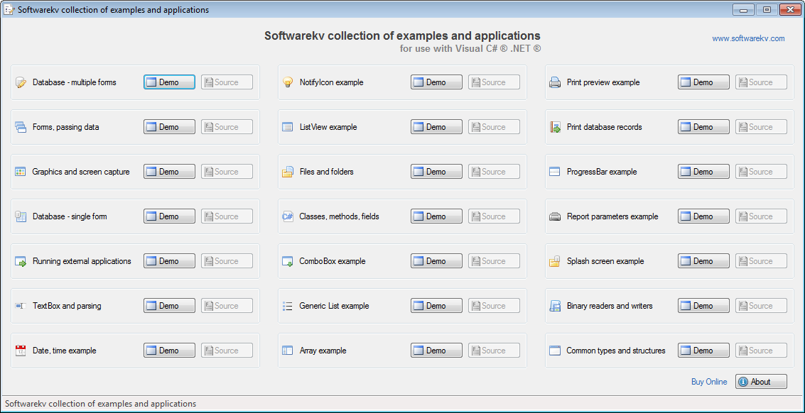 Softwarekv Collection of examples and applications