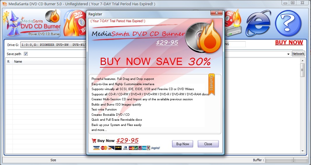 MediaSanta DVD CD Burner
