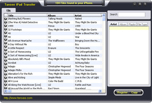 Tansee iPad Music Copy