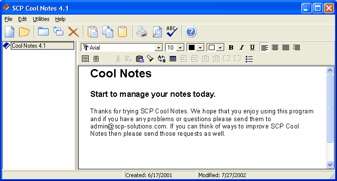 SCP Cool Notes