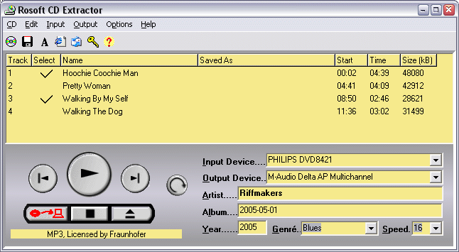 Rosoft CD Audio Extractor