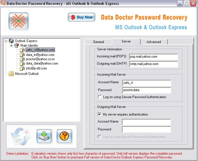 Outlook Password Recovery Tool