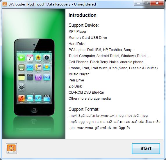 BYclouder iPod Touch Data Recovery