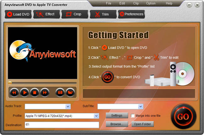 Anyviewsoft DVD to Apple TV Converter