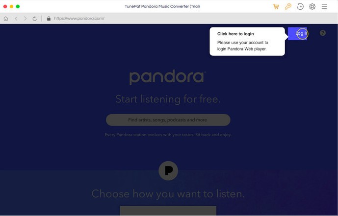 TunePat Pandora Music Converter for Mac