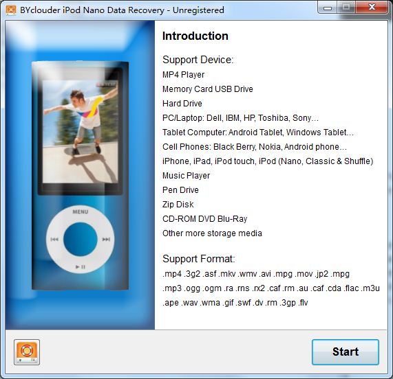 BYclouder iPod Nano Data Recovery