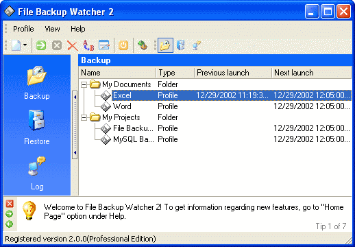 File Backup Watcher Home Edition