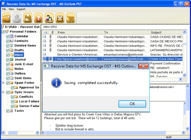 2011 Exchange OST to PST Converter