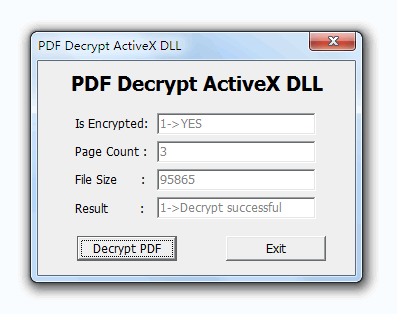AzSDK PDF Decrypt ActiveX DLL