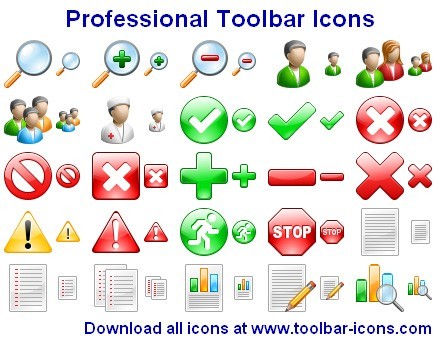 Professional Toolbar Icon Set