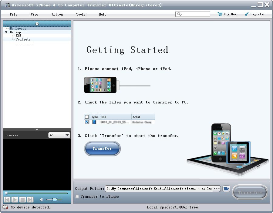 Aiseesoft iPhone 4 to PC Transfer Pro