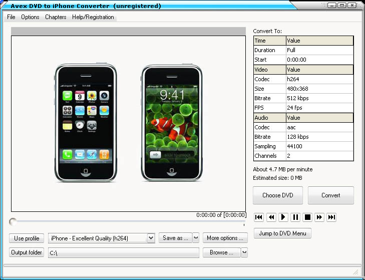 Aviex DVD to iPhone Converter