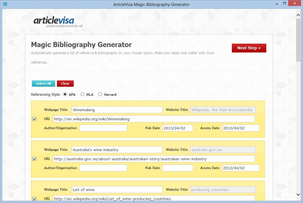 Magic Bibliography Generator