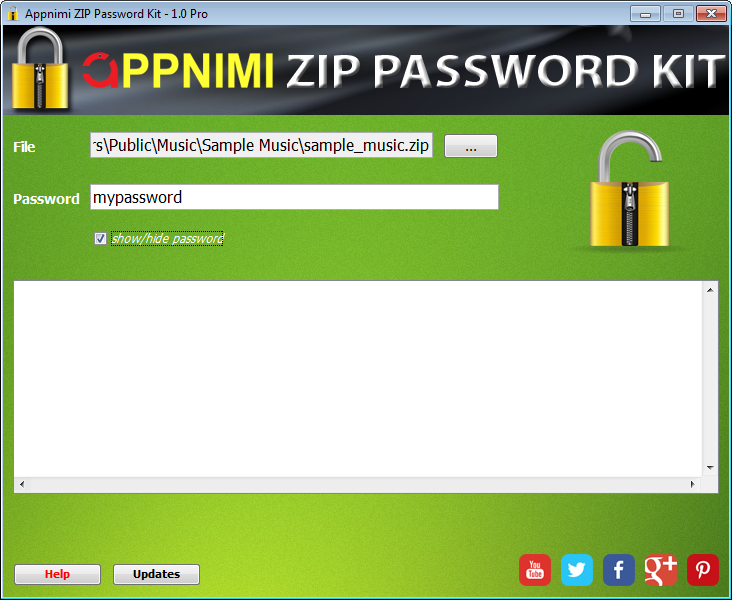 Appnimi Zip Password Kit