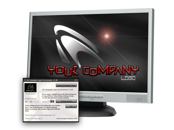 3D Company Logo Screensaver
