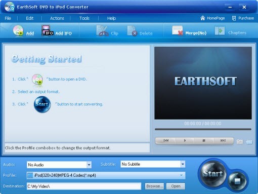 EarthSoft DVD to iPod Converter