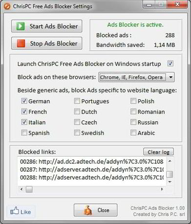 ChrisPC Free Ads Blocker