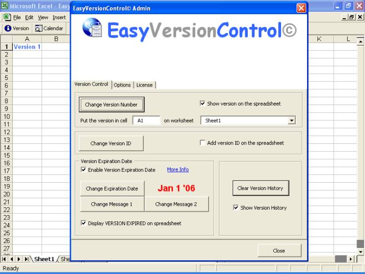 EasyVersionControl (Excel Version Control)