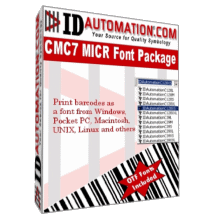 IDAutomation CMC-7 MICR Font