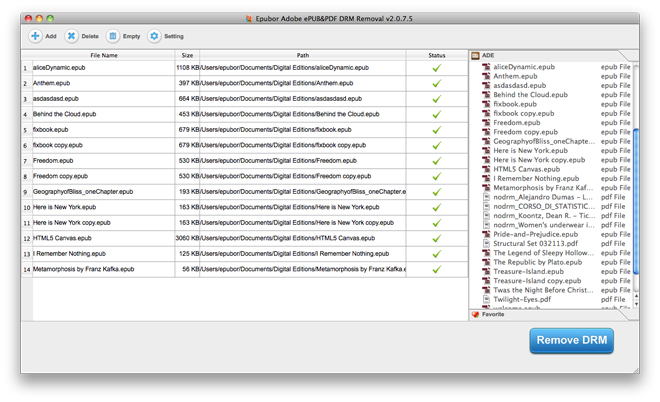 Epubor PDF ePUB DRM Removal for Mac