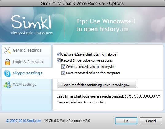 Simkl IM Chat Voice Recorder