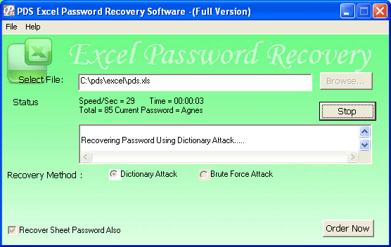 PDS Excel Password Recovery